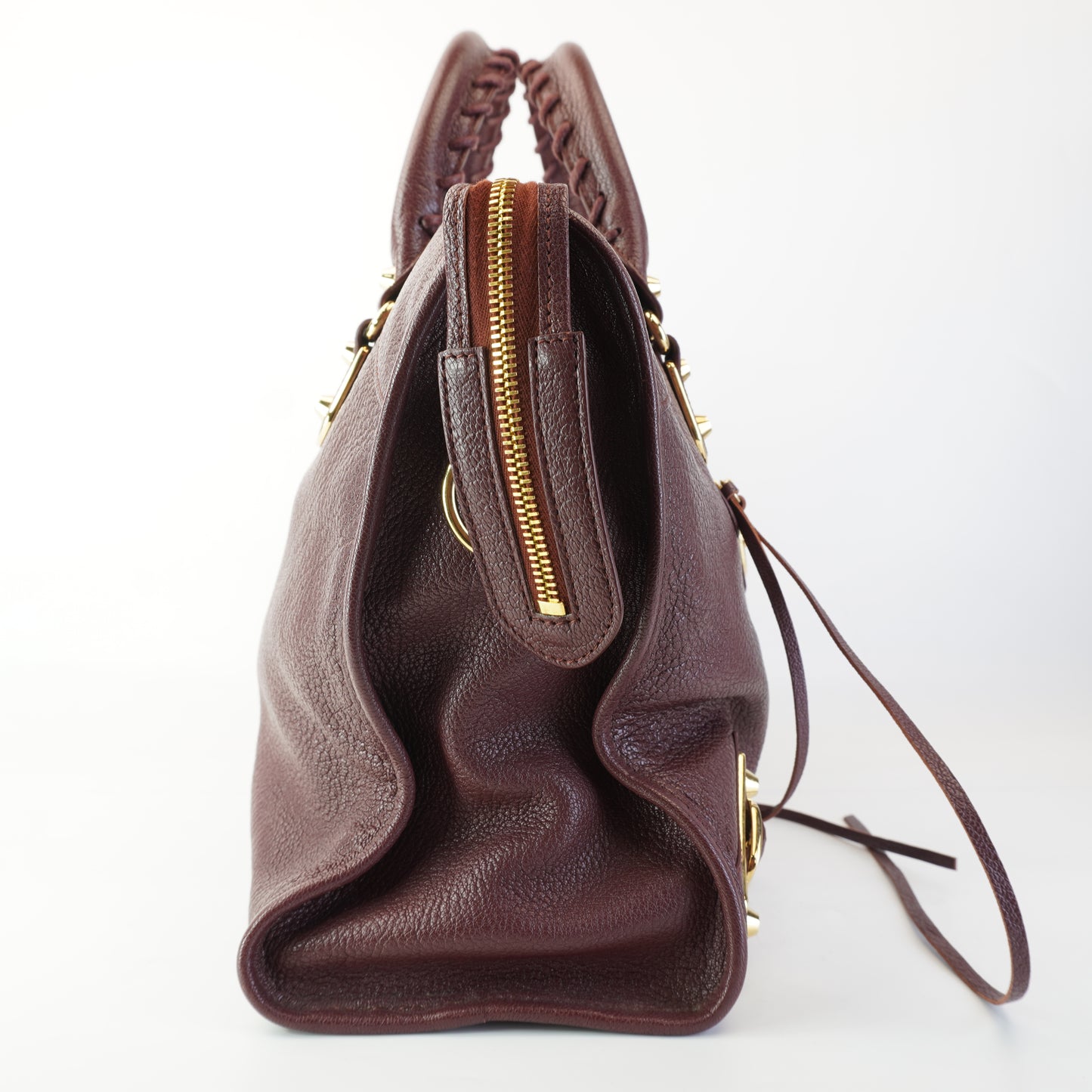 Balenciaga	Metallic Edge City Burgundy