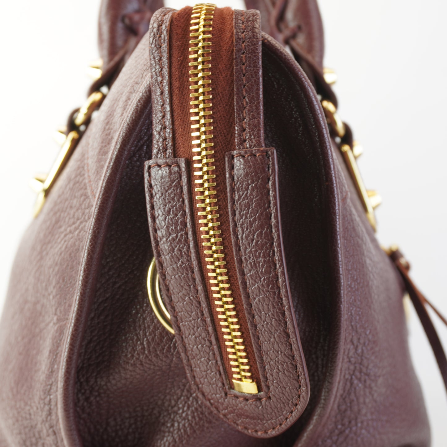 Balenciaga	Metallic Edge City Burgundy