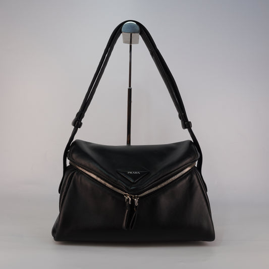 Prada Signeau Nappa Leather Black