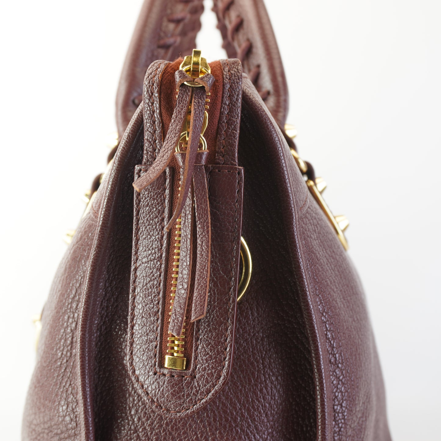 Balenciaga	Metallic Edge City Burgundy