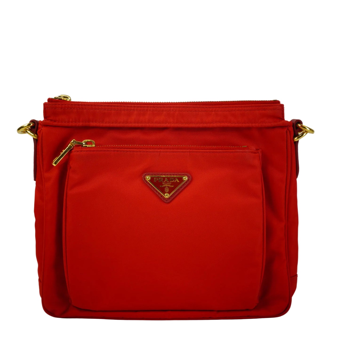 Prada Tessuto Nylon Crossbody Messenger Bag  GHW Small