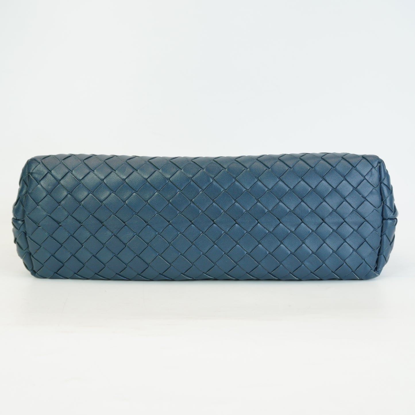 Bottega Veneta Intrecciato Olimpia Chain Shoulder Bag Blue Medium  GHW