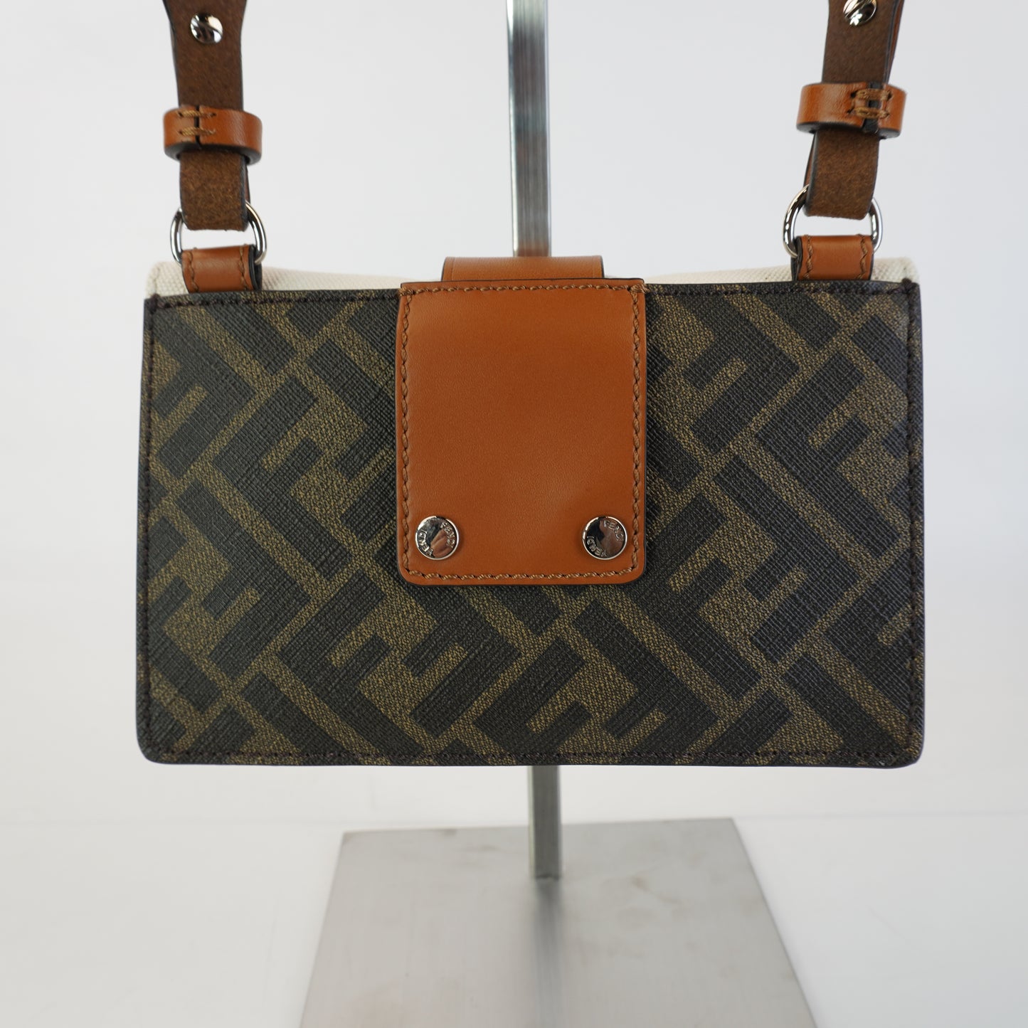 Fendi Brown Zucca Canvass and Leather Long Bifold Wallet