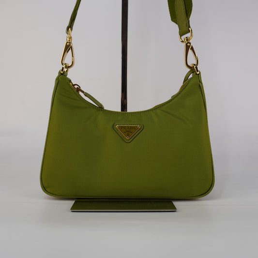 Prada Re-edition 2005 Nylon Shoulder Bag Green