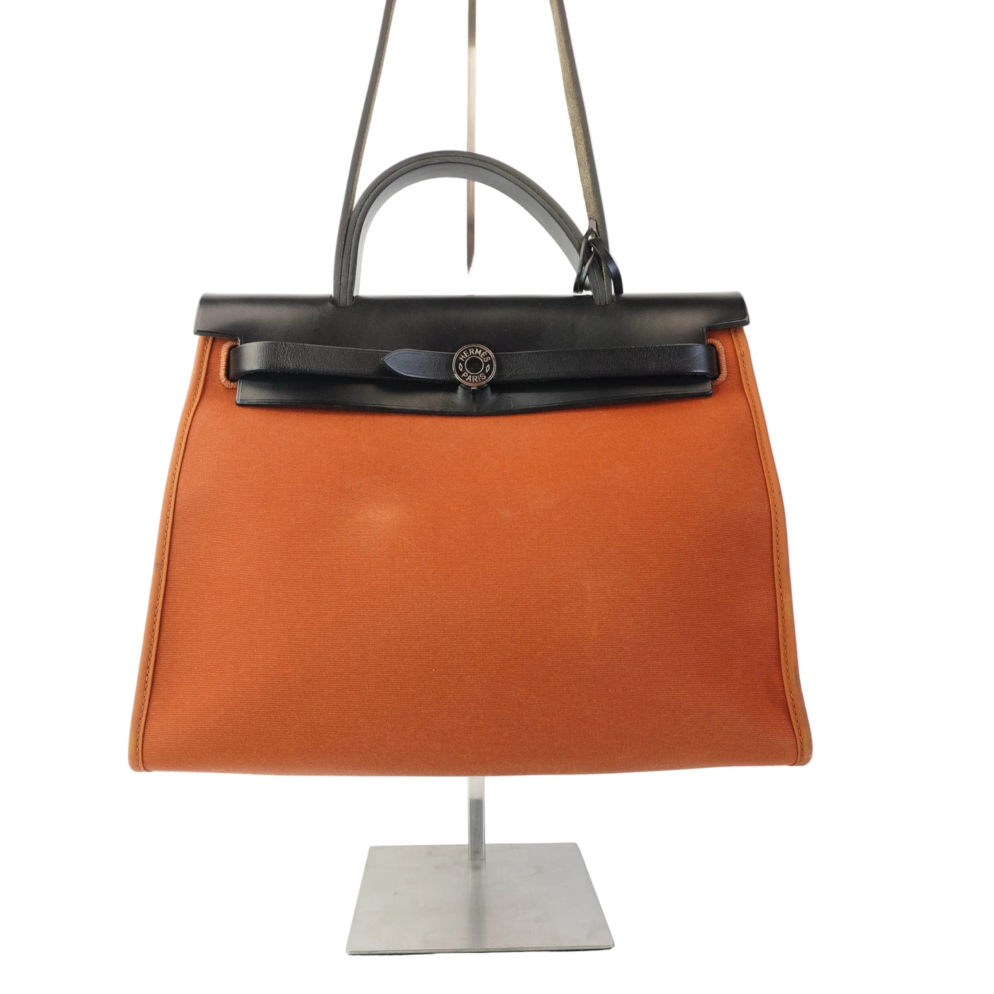 Hermes Herbag Zip 31 PM Tote Copper Orange