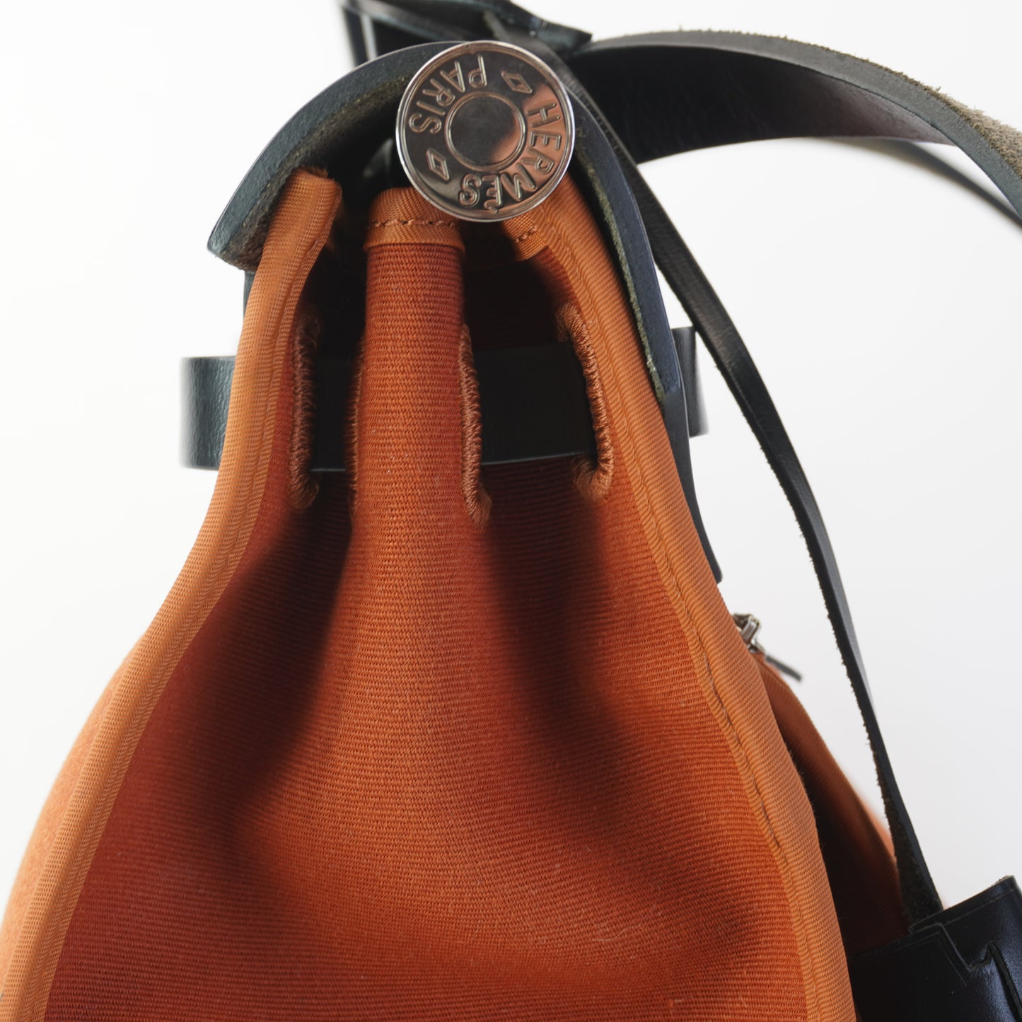 Hermes Herbag Zip 31 PM Tote Copper Orange