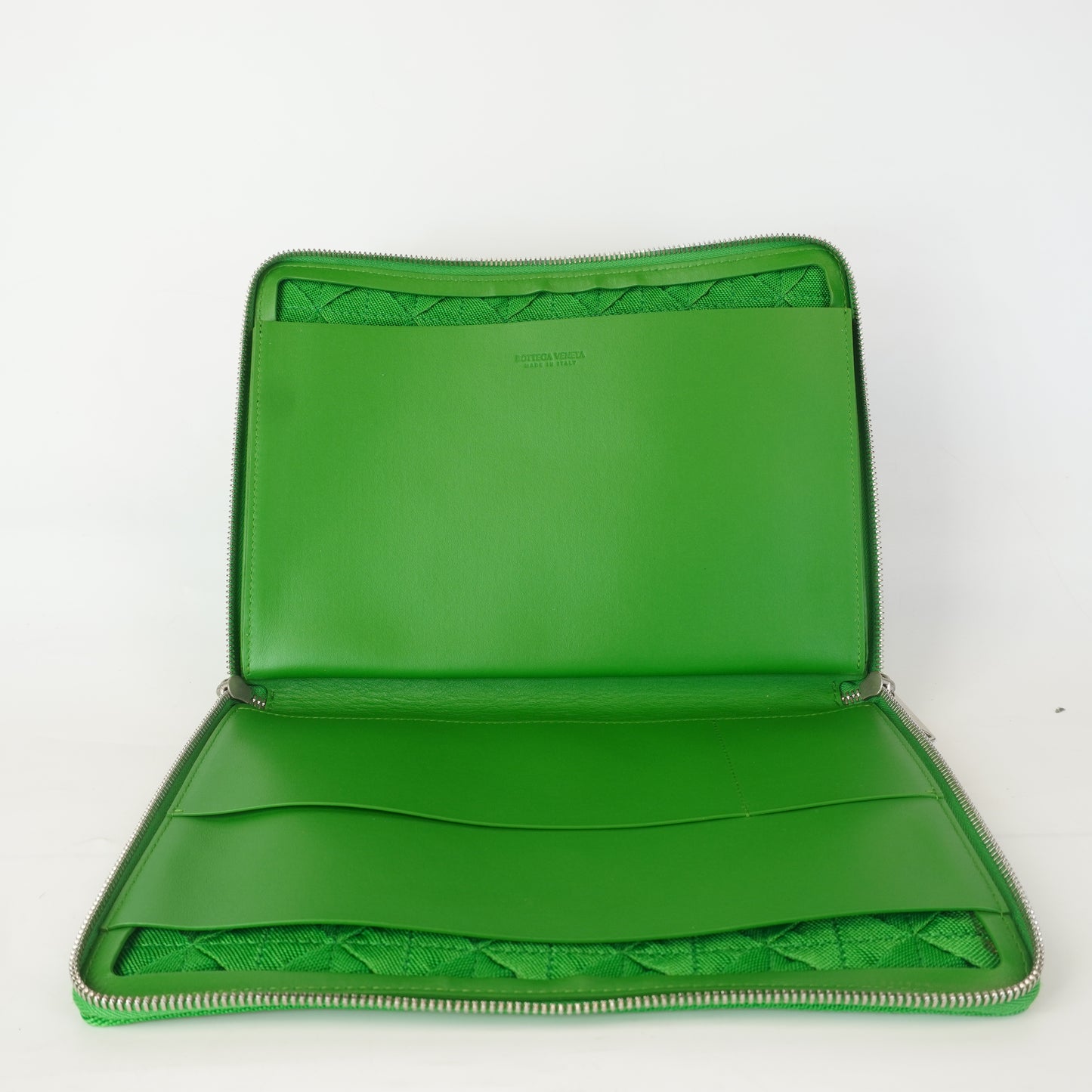 Bottega Veneta Green Document Case Small SHW