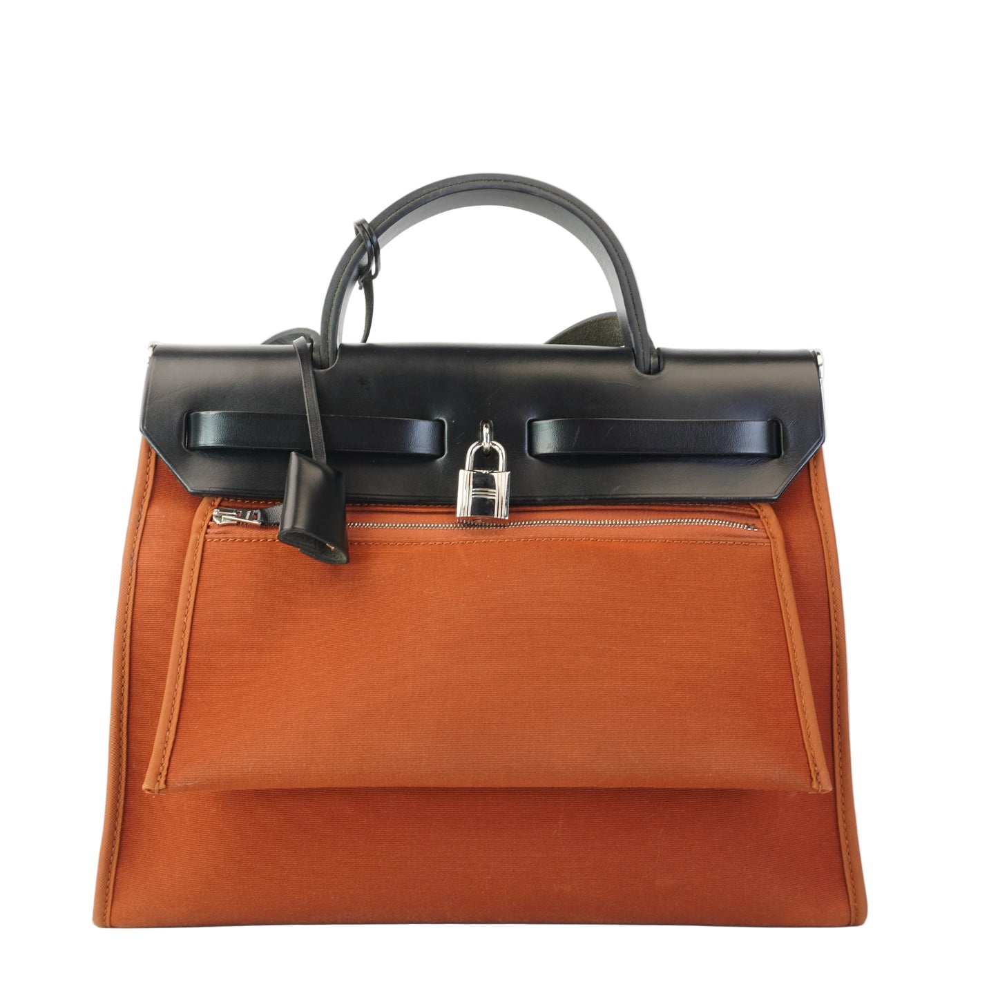 Hermes Herbag Zip 31 PM Tote Copper Orange