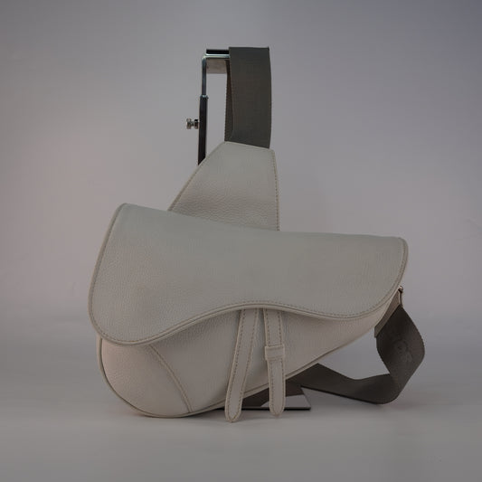 Dior	Saddle Bag White