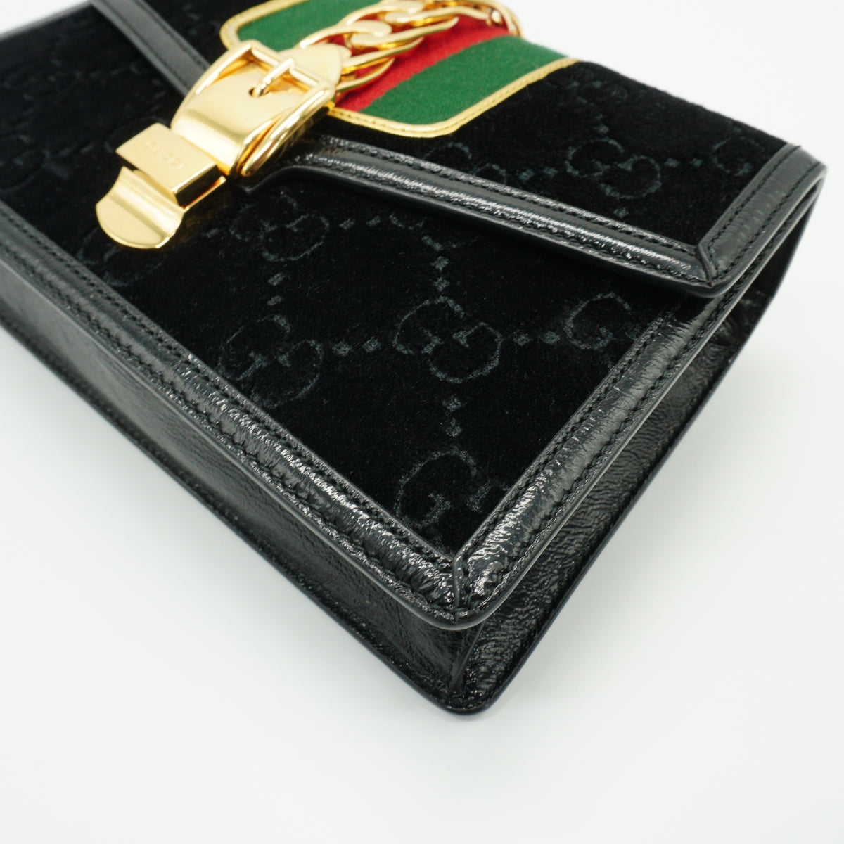 Gucci Sylvie Velvet GG Small Shoulder Bag GHW