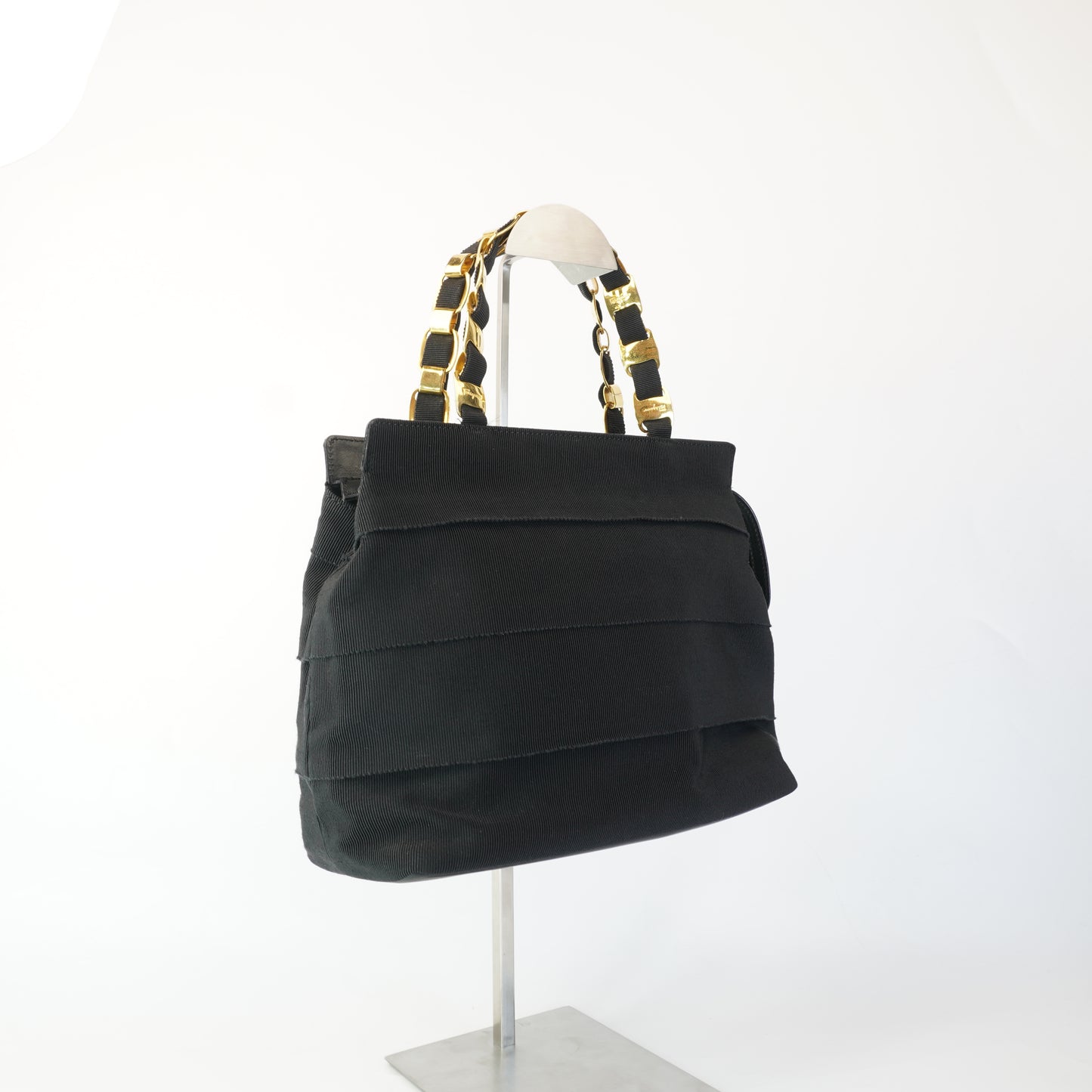 Salvatore Ferragamo Tiered Grosgrain Ribbon Shoulder Bag