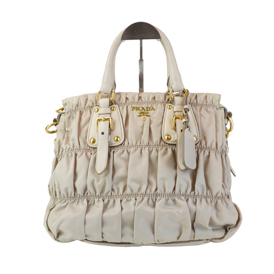 Prada Nylon Tessuto Gaufre Cream