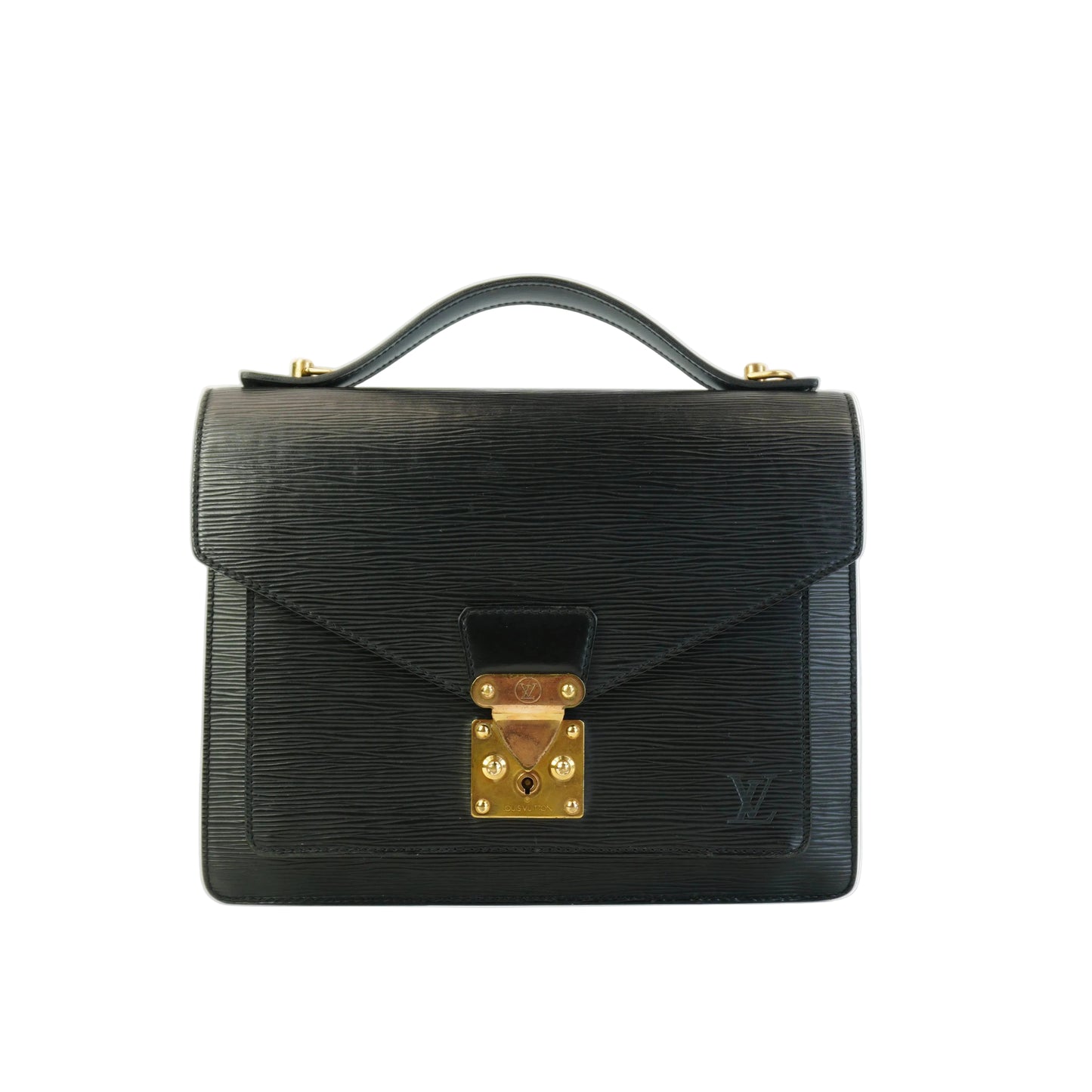 Louis Vuitton	Monceau Epi Black GHW Meduim