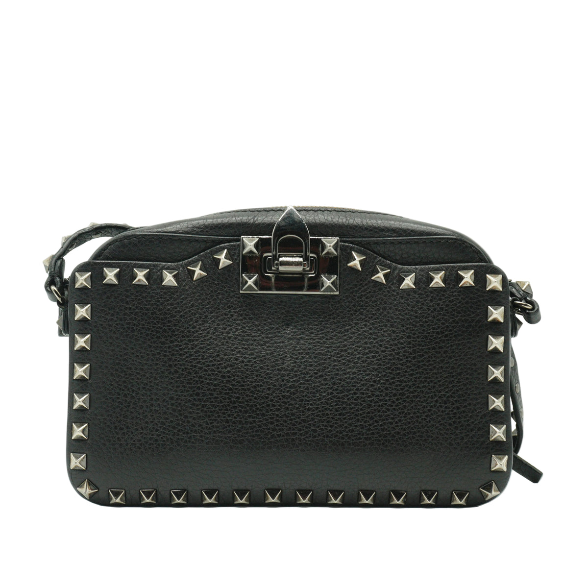 Valentino Garavani Rockstud Camera Bag Black Small SHW