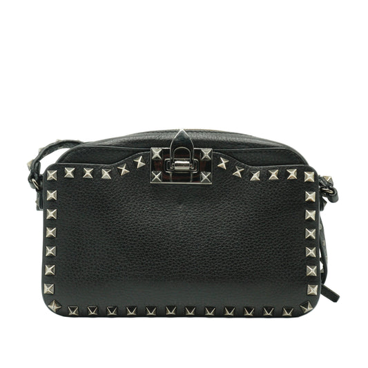 Valentino Garavani Rockstud Camera Bag Black Small SHW
