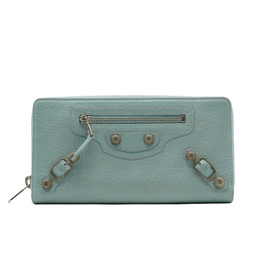Balenciaga	Le City Money Long Wallet Light Blue SHW