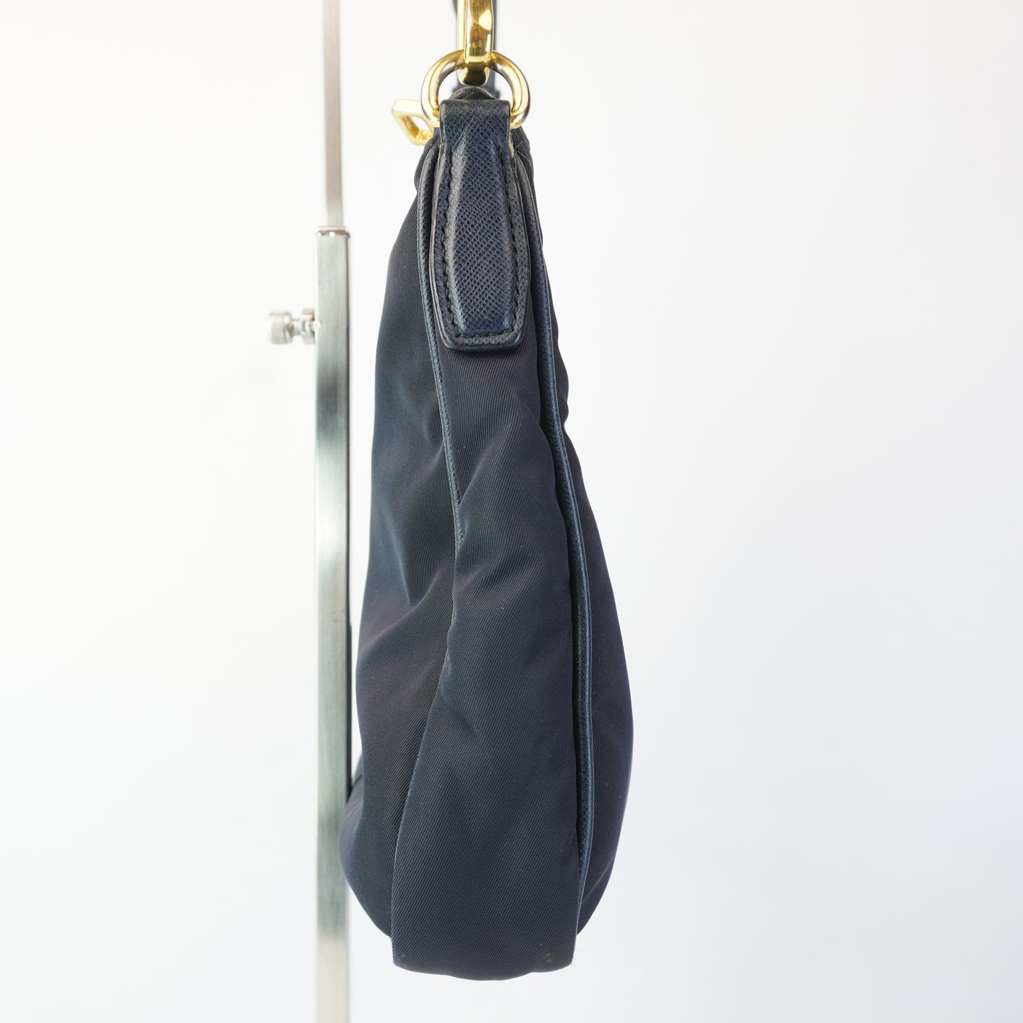 Prada  Tessuto Nylon & Saffiano Leather Crossbody Bag Blue