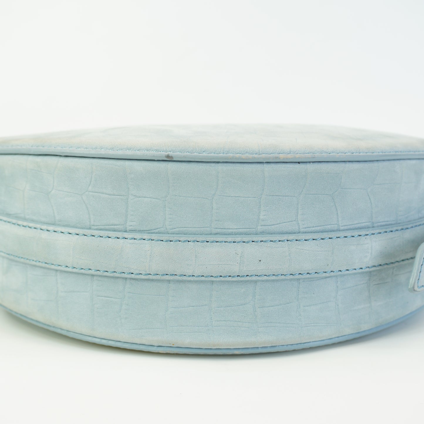 Polene Numero Dix Crocodile Edition Polar Blue Small GHW