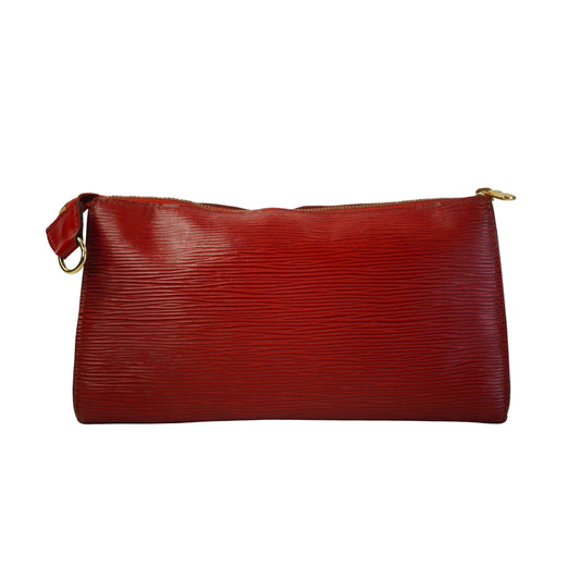 Louis Vuitton	Epi Pochette Red GHW Small