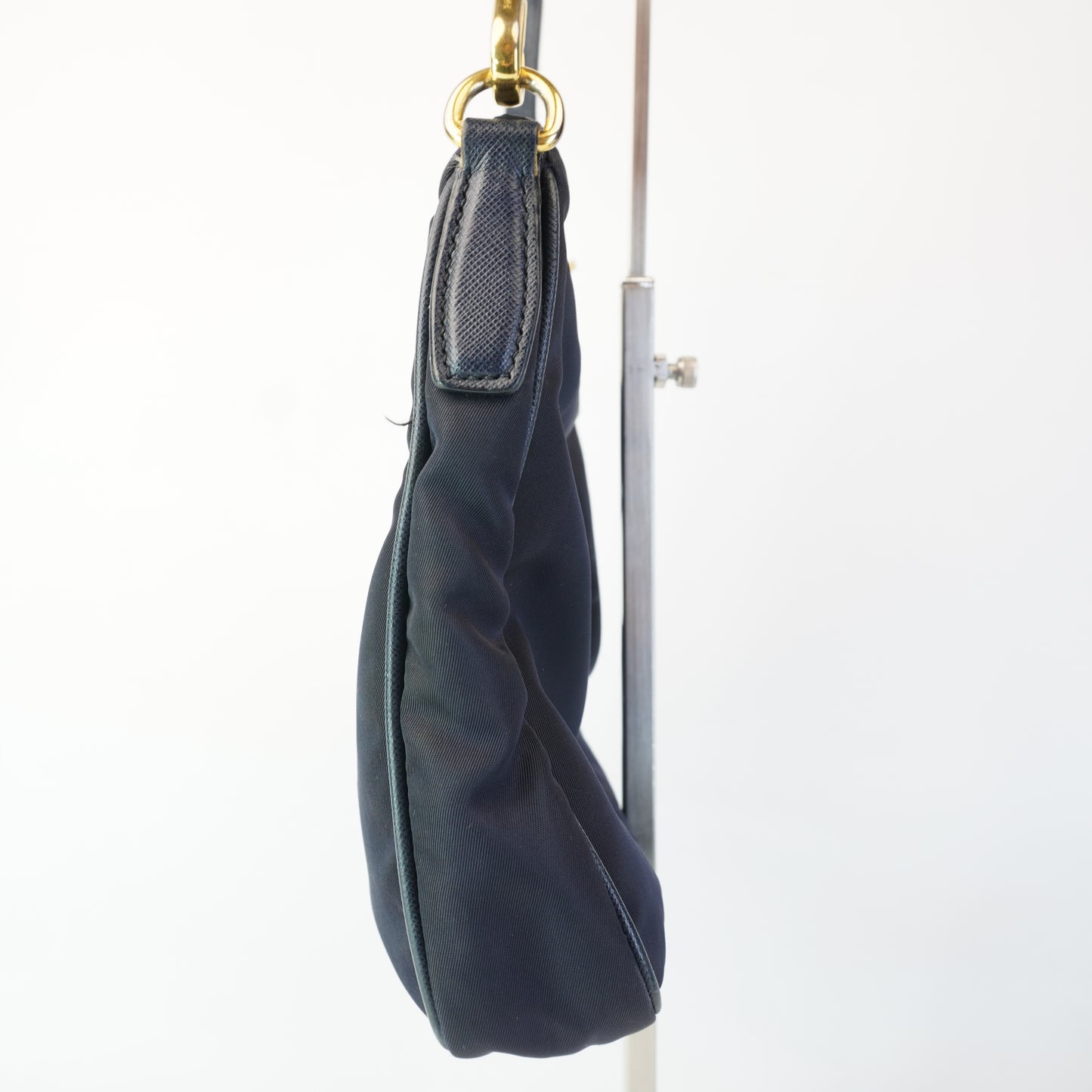 Prada  Tessuto Nylon & Saffiano Leather Crossbody Bag Blue