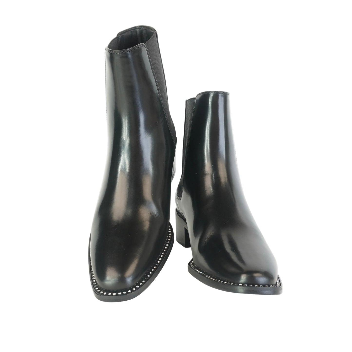 Dior	Leather Crystal Establishments Chelsea Boots Blck S.35