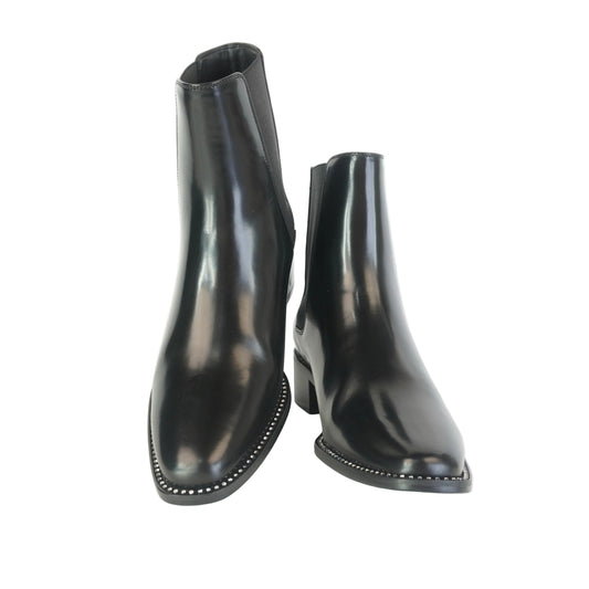 Dior	Leather Crystal Establishments Chelsea Boots Blck S.35