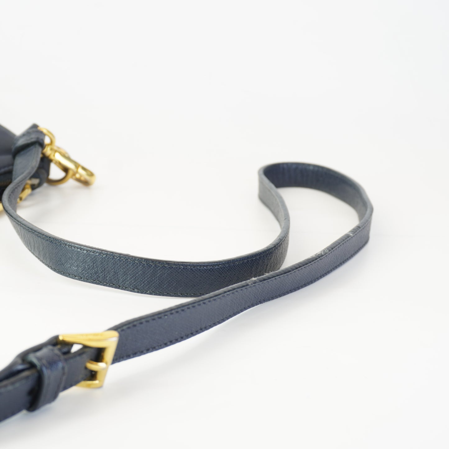 Prada  Tessuto Nylon & Saffiano Leather Crossbody Bag Blue