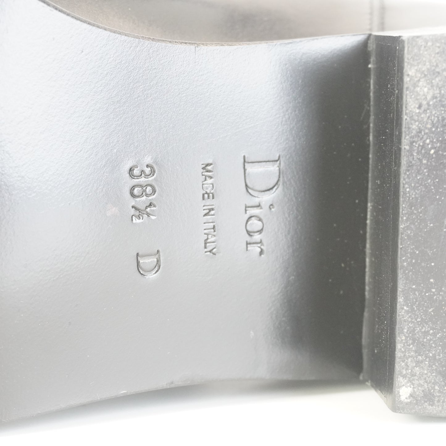 Dior	Leather Crystal Establishments Chelsea Boots Blck S.35