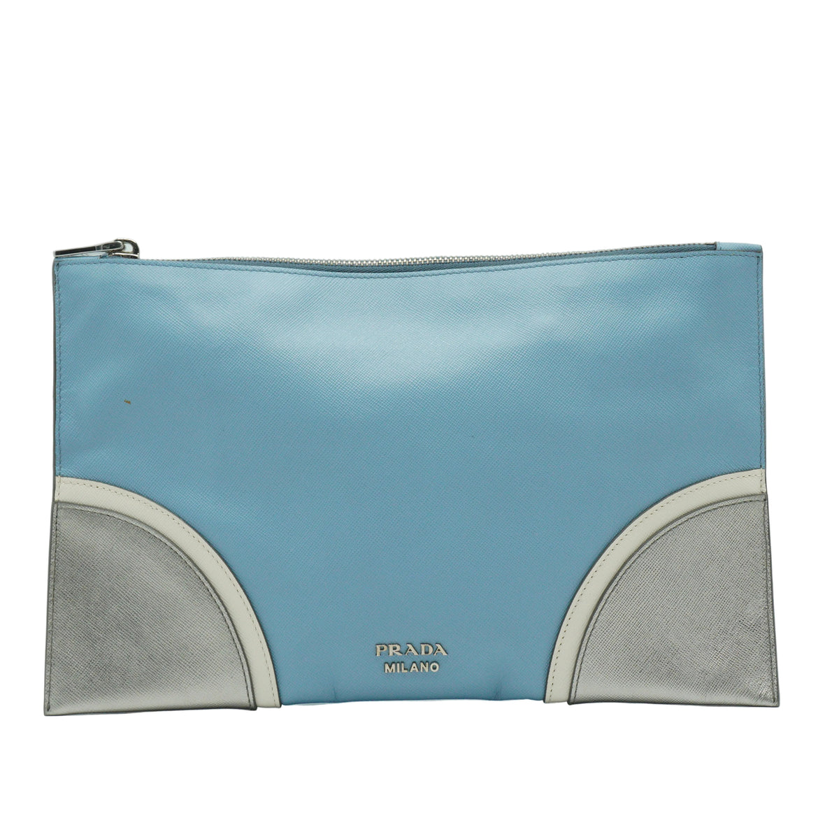 Prada	Tri Color Saffiano Clutch SHW