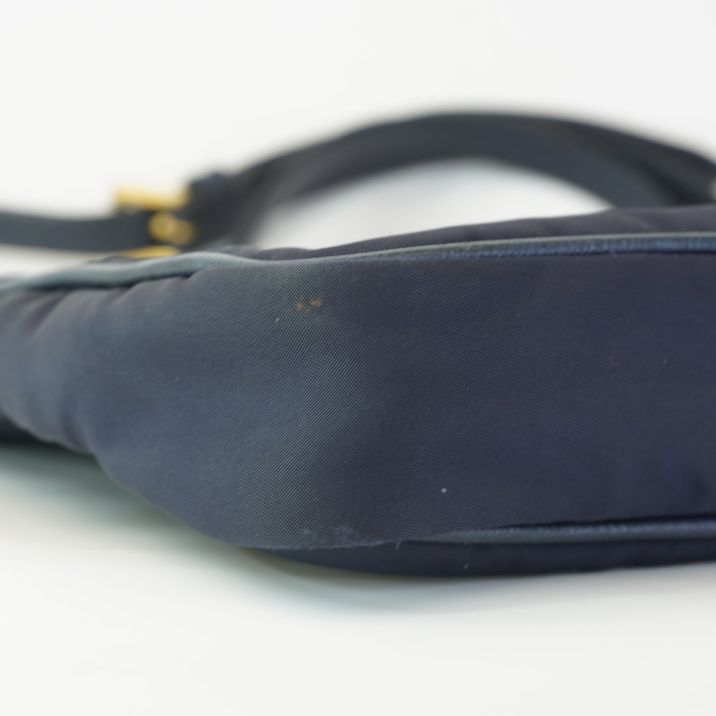 Prada  Tessuto Nylon & Saffiano Leather Crossbody Bag Blue