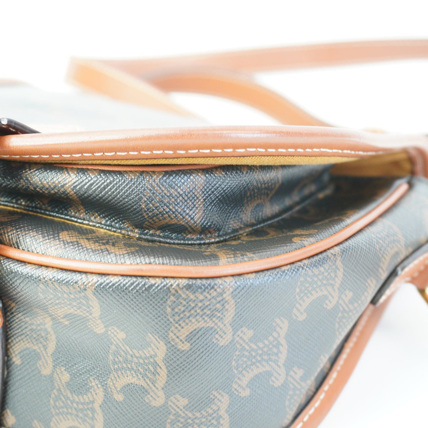 Celine Folco Triomphe Canvas Brown Mini GHW