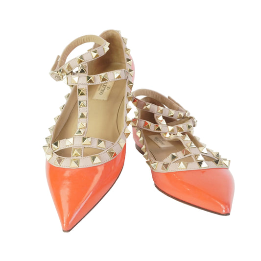 Valentino Rockstud Ballerino Flats Neon size 36 1/2