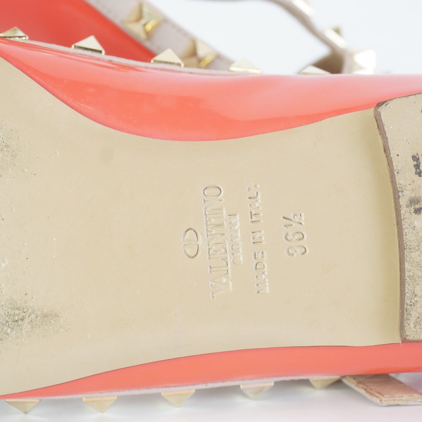 Valentino Rockstud Ballerino Flats Neon size 36 1/2