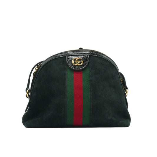 Gucci	Ophidia Small Suede Dome Shoulder Bag Black GHW