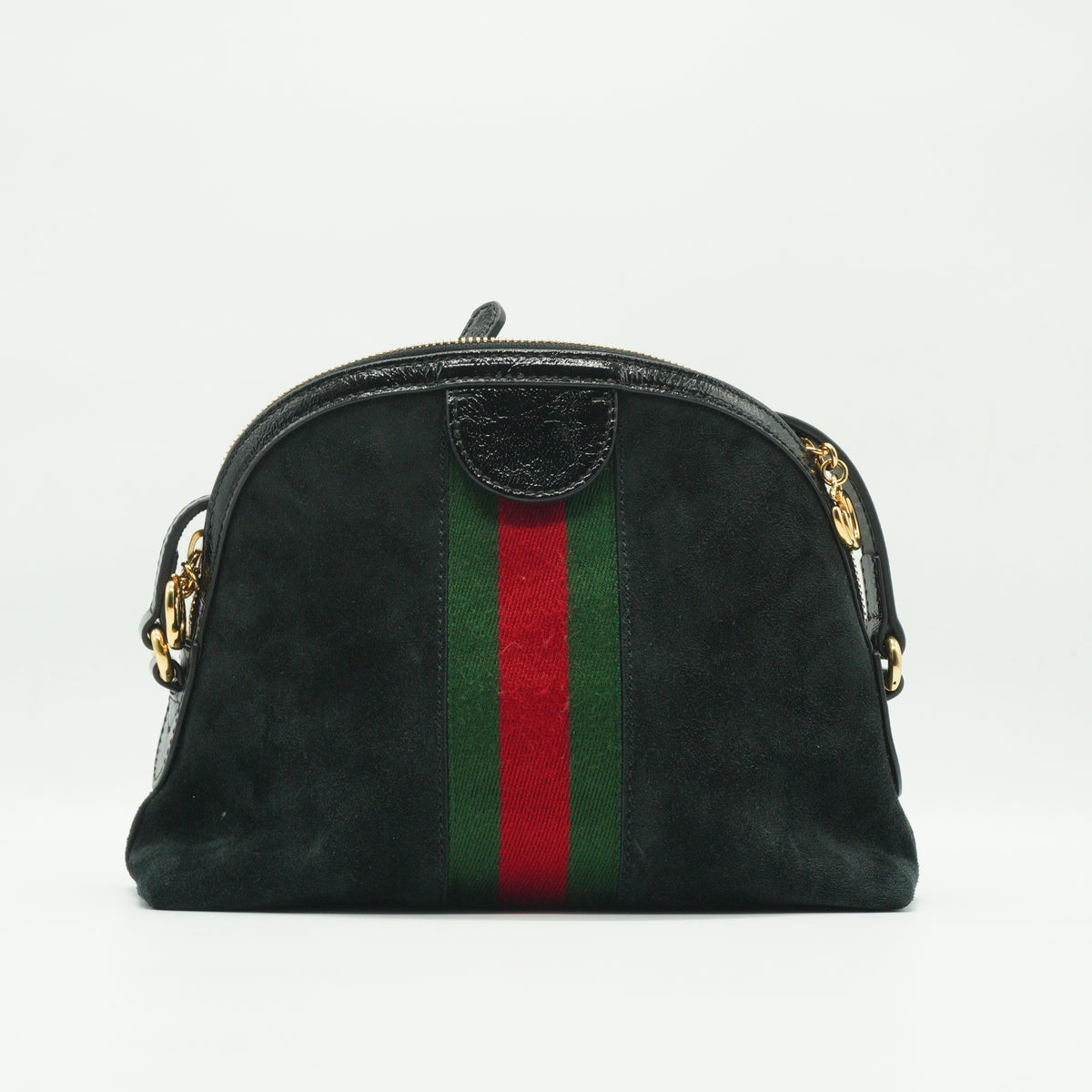 Gucci	Ophidia Small Suede Dome Shoulder Bag Black GHW