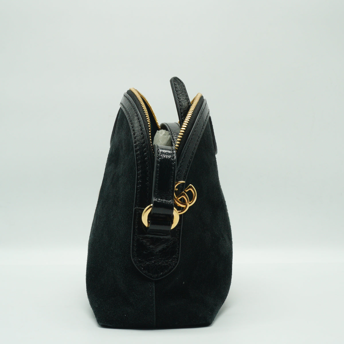 Gucci	Ophidia Small Suede Dome Shoulder Bag Black GHW
