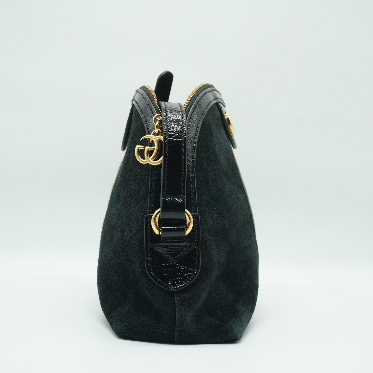 Gucci	Ophidia Small Suede Dome Shoulder Bag Black GHW