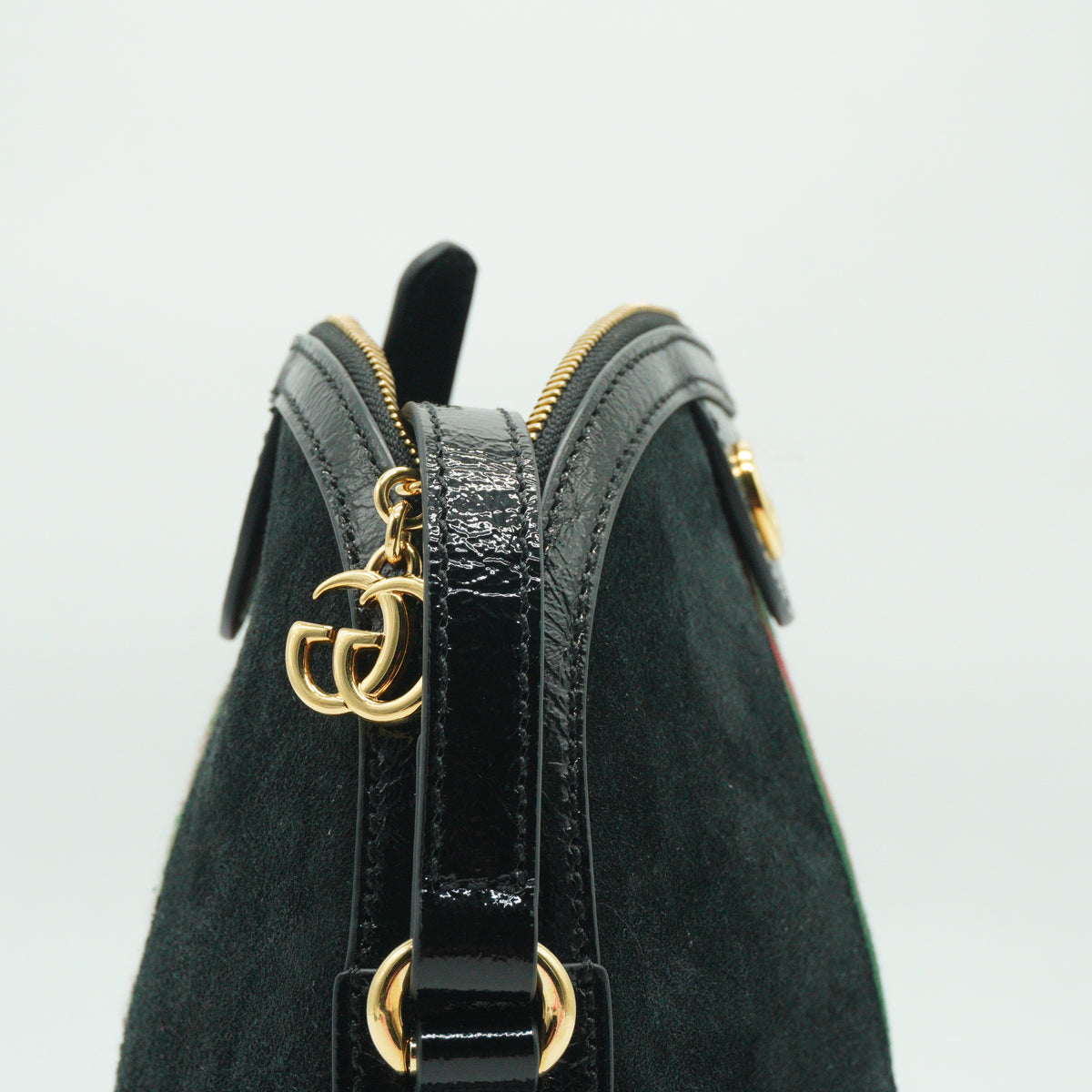 Gucci	Ophidia Small Suede Dome Shoulder Bag Black GHW
