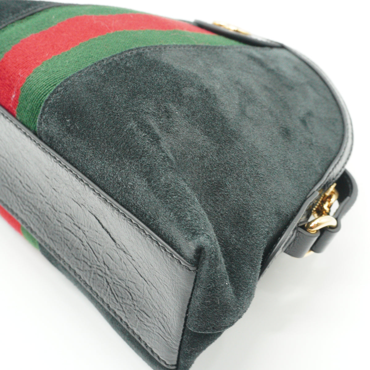 Gucci	Ophidia Small Suede Dome Shoulder Bag Black GHW