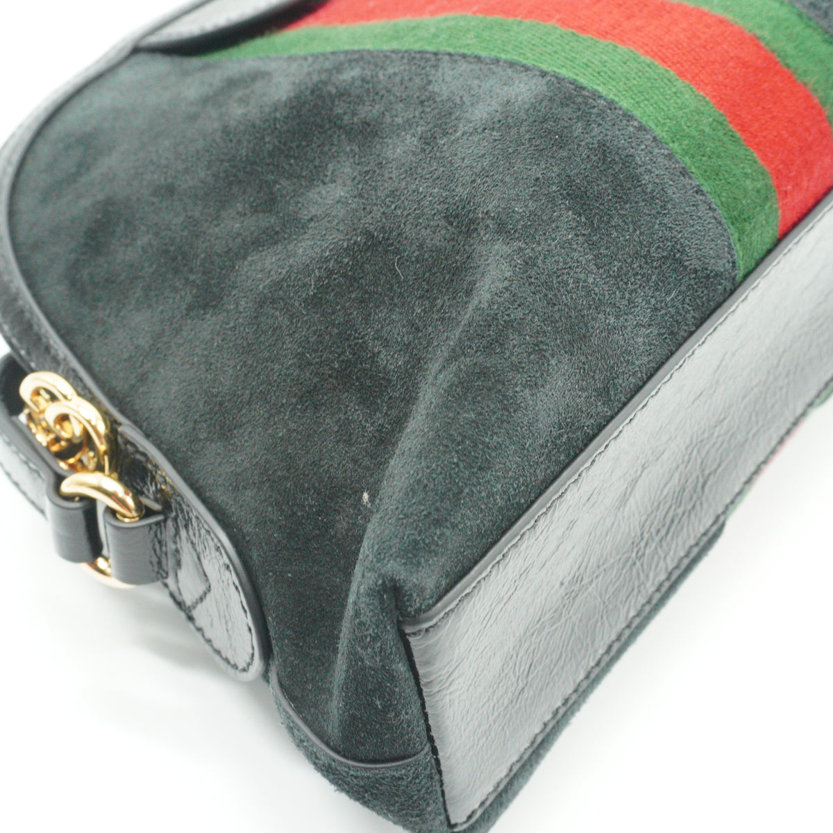 Gucci	Ophidia Small Suede Dome Shoulder Bag Black GHW