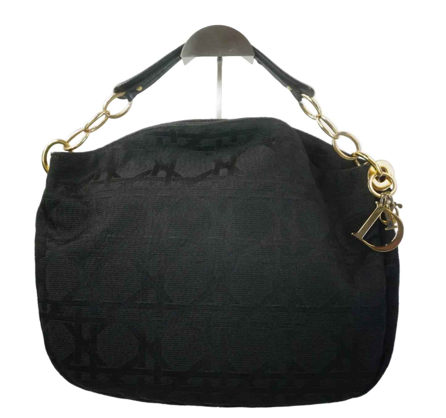 Dior	Cannage Bylon Canvas Hobo Shoulder Bag GHW Medium