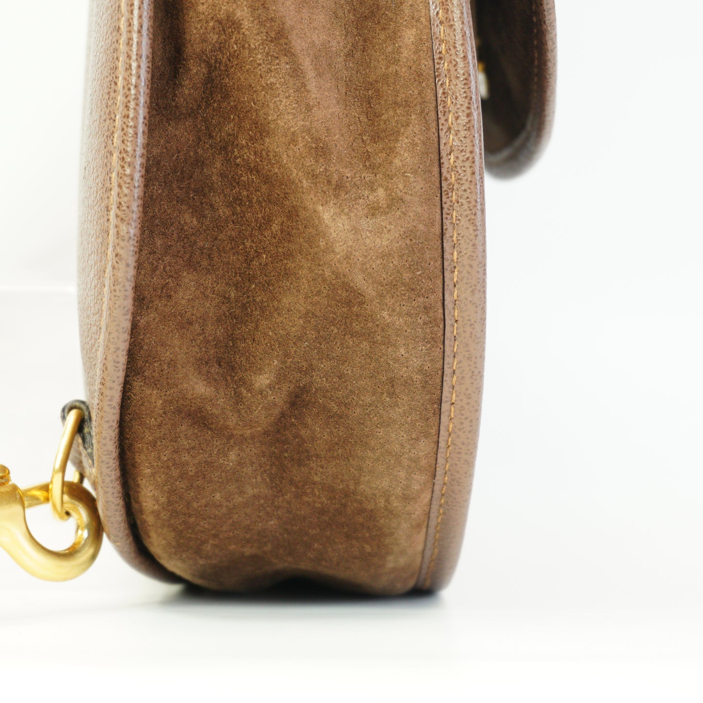 Gucci Vinatge Horsebit Sling Backpack Brown Medium GHW