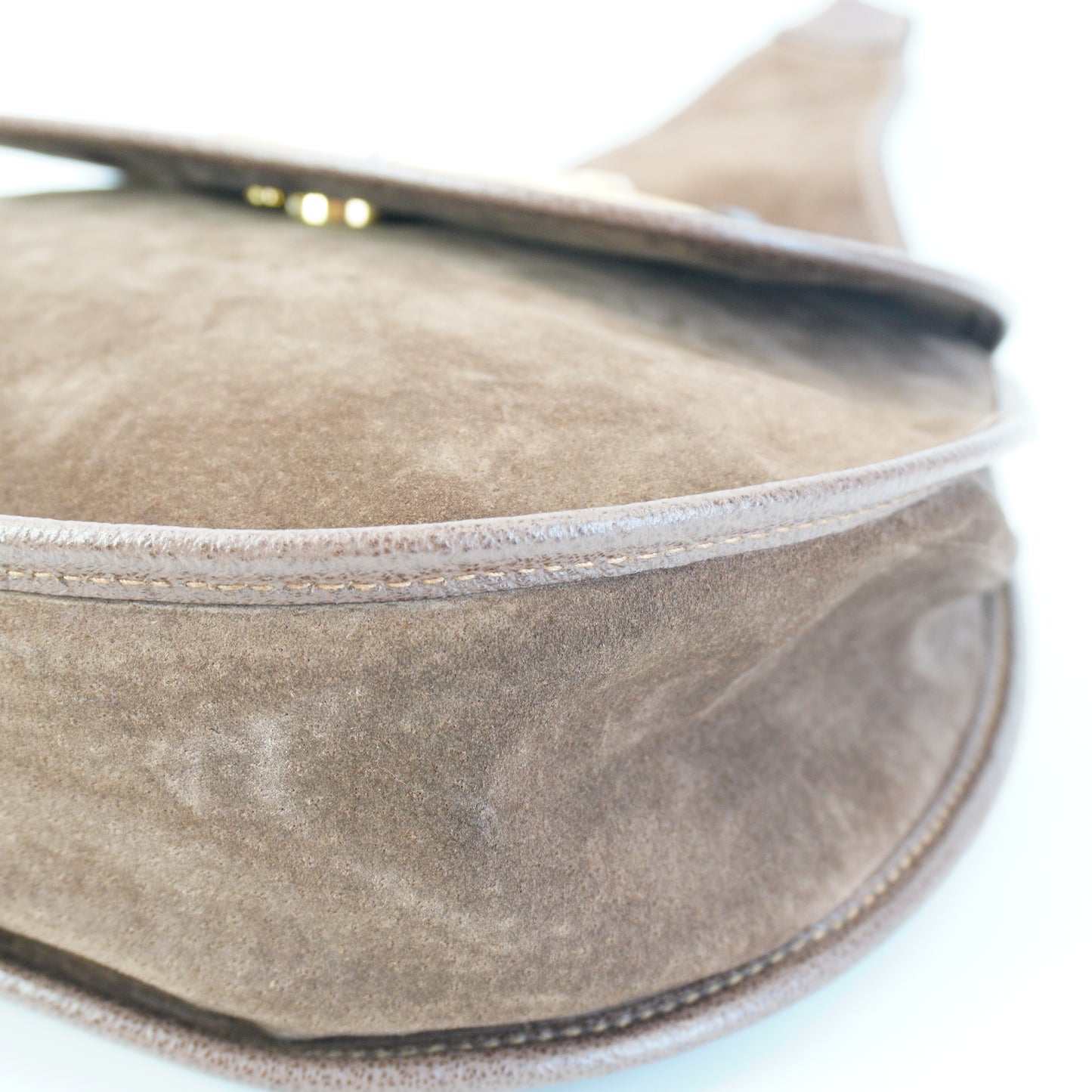 Gucci Vinatge Horsebit Sling Backpack Brown Medium GHW