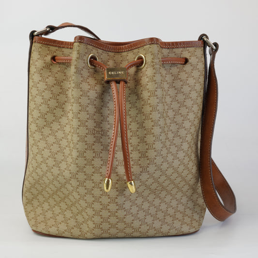 Celine Vintage Macadam Triomphe Bucket