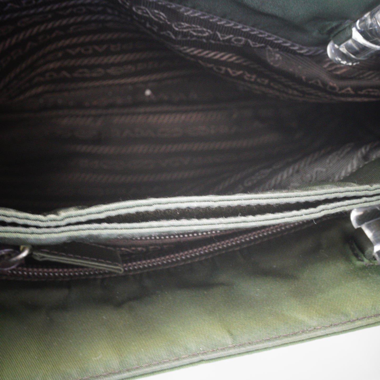 Prada Tessuto Nylon Tote Bag W/Plexieglass HandlesSHW Large