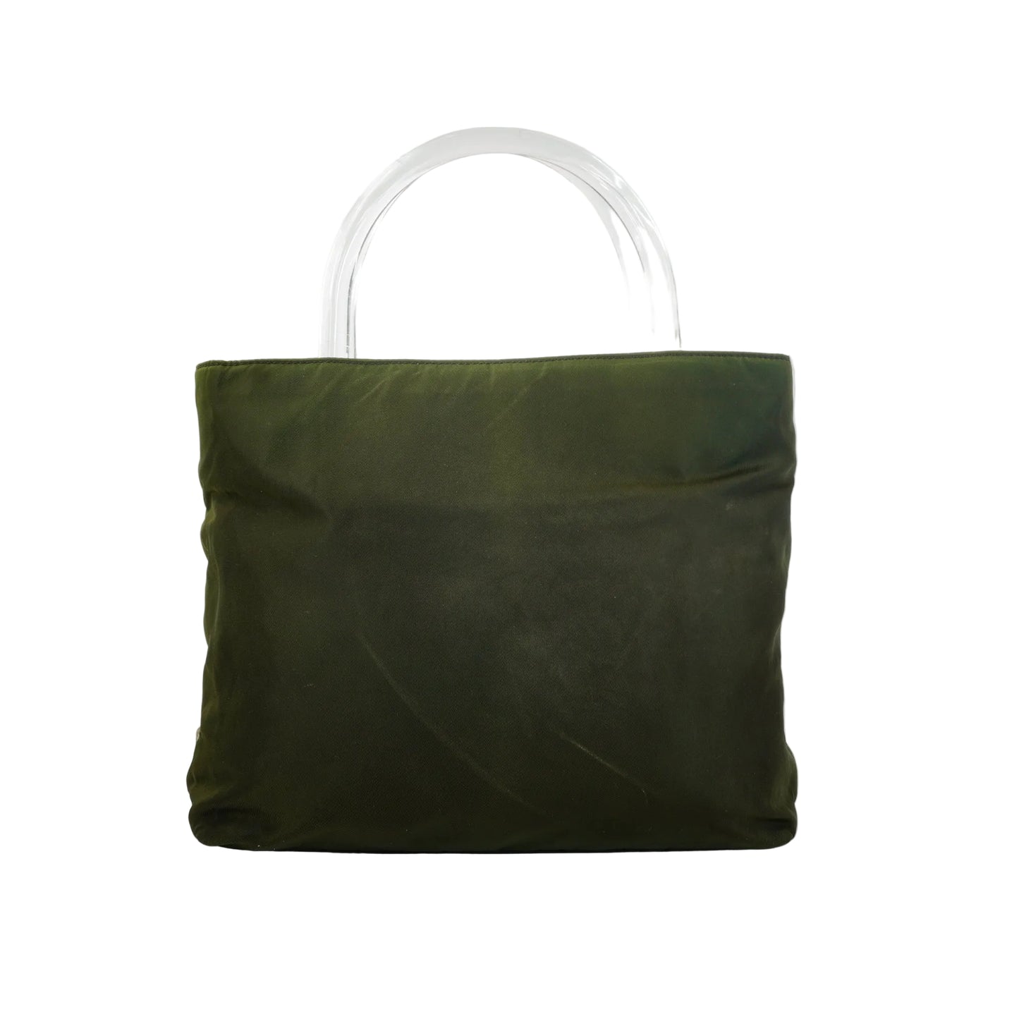 Prada Tessuto Nylon Tote Bag W/Plexieglass HandlesSHW Large