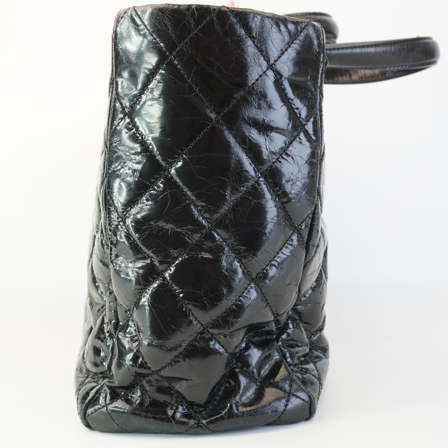Chanel 2.55 Reissue Shopping Tote Quilted Glazed Black