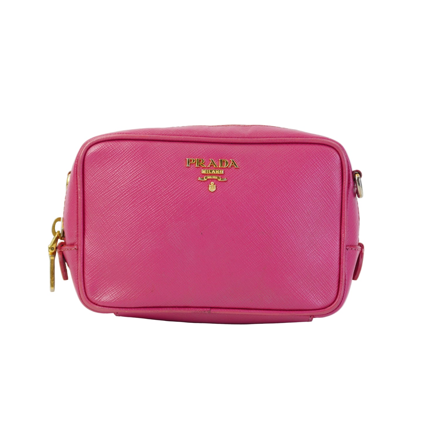Prada Saffiano Lux Mini Camera Bag Pink GHW