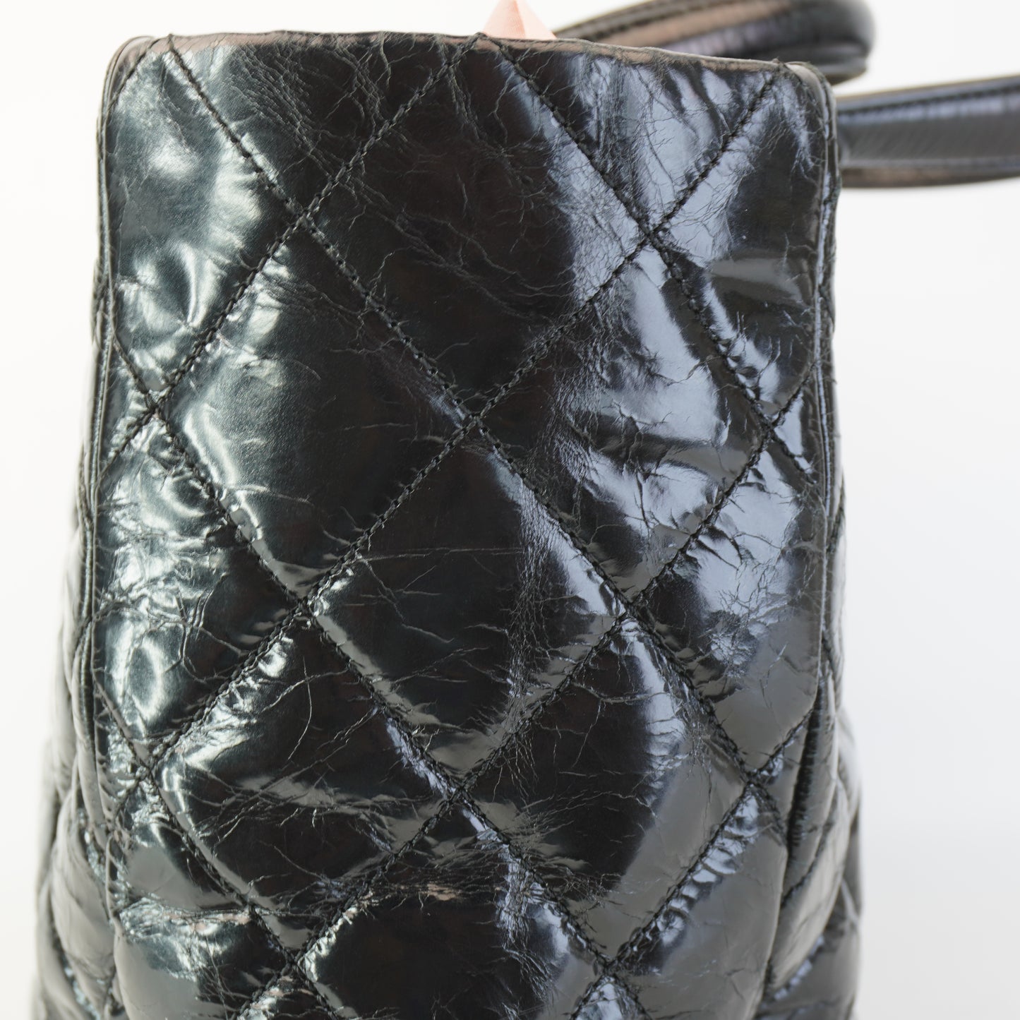 Chanel 2.55 Reissue Shopping Tote Quilted Glazed Black