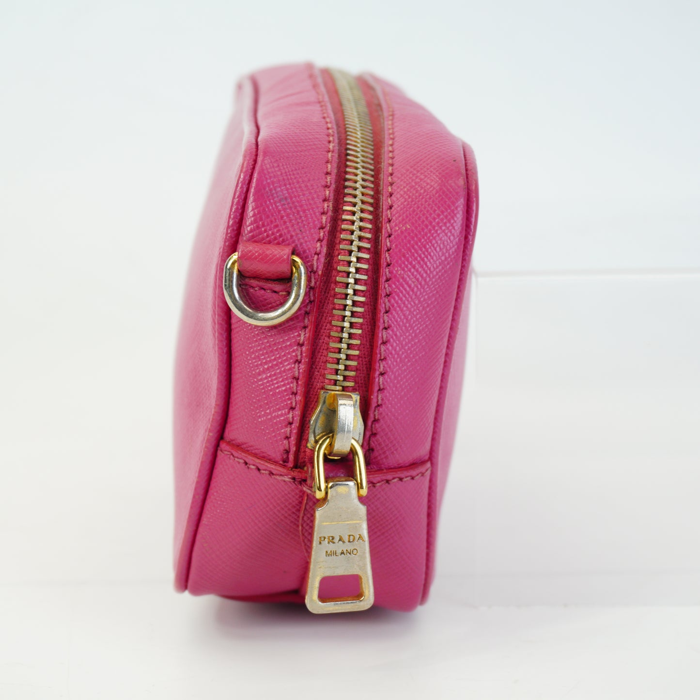 Prada Saffiano Lux Mini Camera Bag Pink GHW